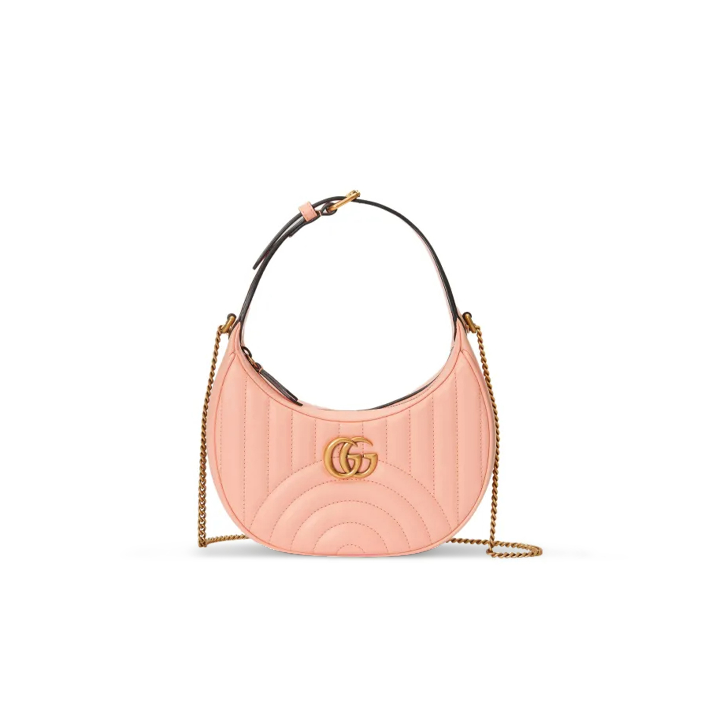 G*u*i gg marmont half-moon-shaped mini bag 699514 (21.5*11*5cm)